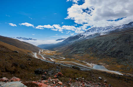 The landscape taken in Tibet Plateau.の写真素材
