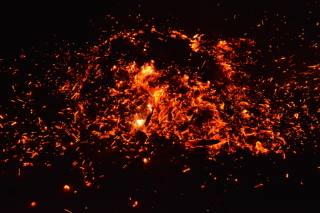 fire with fire smoke beautiful flame woodの写真素材