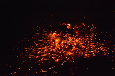 fire with fire smoke beautiful flame woodの写真素材