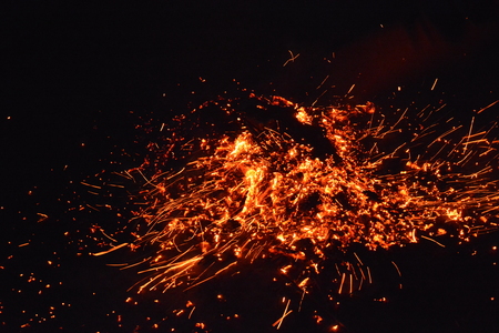 fire with fire smoke beautiful flame woodの写真素材