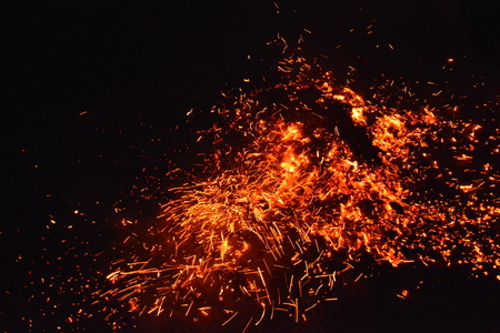 fire with fire smoke beautiful flame woodの写真素材