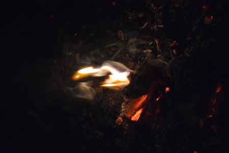 fire with fire smoke beautiful flame woodの写真素材