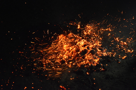 fire with fire smoke beautiful flame woodの写真素材