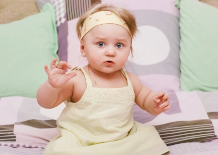 A portrait of cute happy babyの写真素材