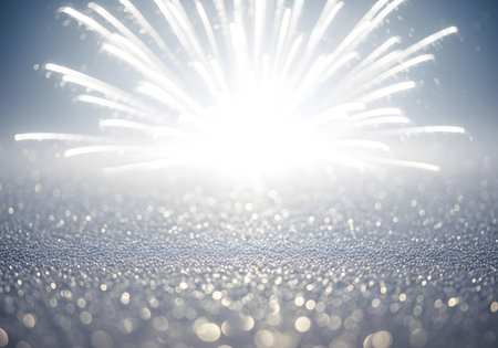 glitter vintage lights background. silver and gold. de-focusedの素材