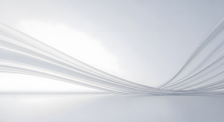 Abstract architecture background. White empty open space interior. 3D renderingの素材