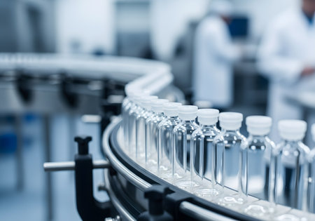Production line of the pharmaceutical factory. Production line of the pharmaceutical factory.の素材