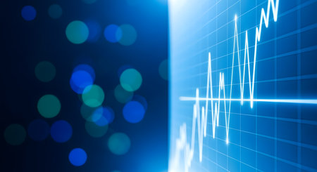 financial stock market graph on technology abstract background. Economy trends background for business idea and all art work design. Abstract finance background.の素材
