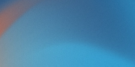Blue and orange gradient isolated on grainy background
