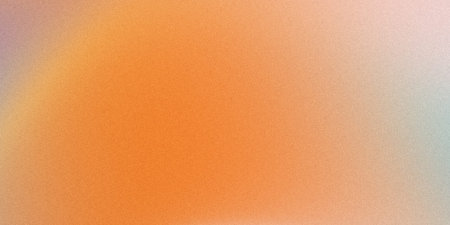 Vibrant orange gradient isolated on grainy background