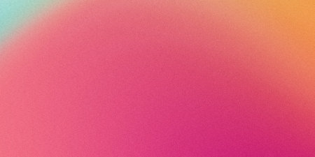 Vibrant pink and orange gradient isolated on grainy background