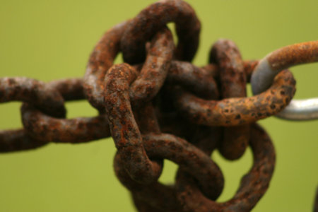 metal rusted chain