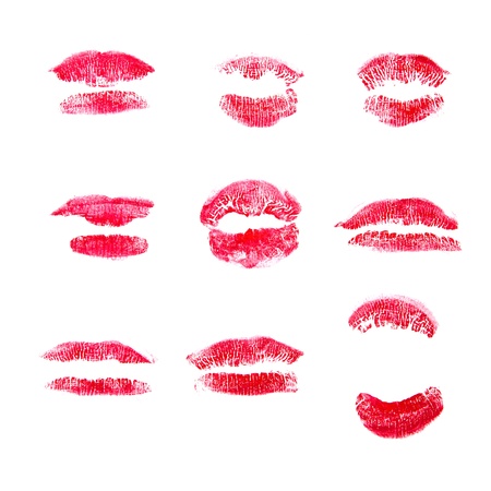 Collection print of lipsの写真素材