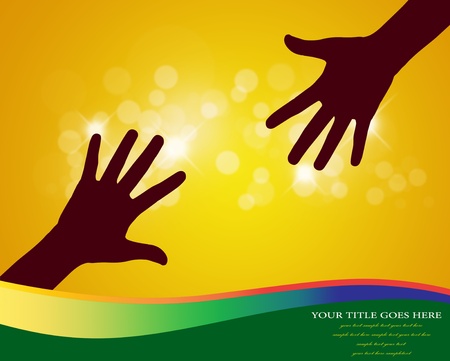 Helpful hands with copy space vector.の写真素材