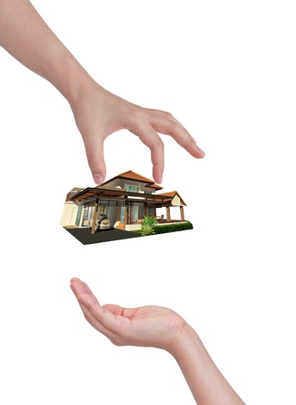 Giving new houseの写真素材