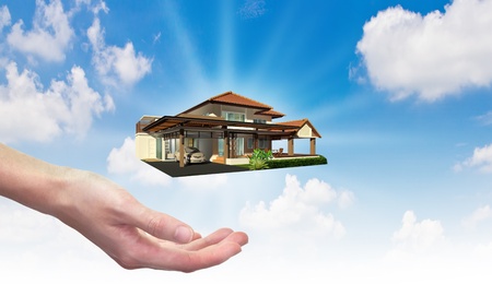 The house in handの写真素材