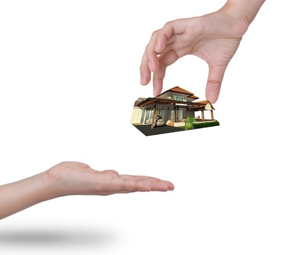 Giving new houseの写真素材