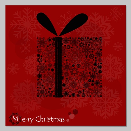 Christmas background with gift box.の写真素材