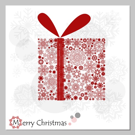 Christmas background with gift box.の写真素材