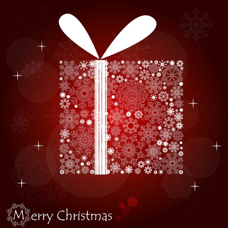 Christmas background with gift box.の写真素材