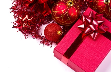 Christmas Gift isolated on white backgroundの写真素材