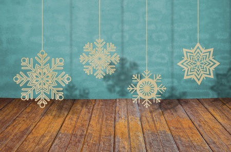 Christmas background with snowflake decoration.の写真素材