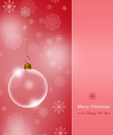 Christmas background with Transparent Christmas ball.の写真素材