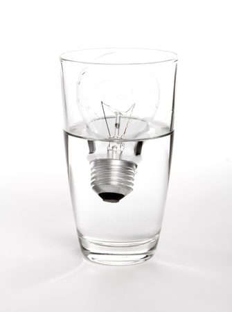 Bulb in glassの写真素材