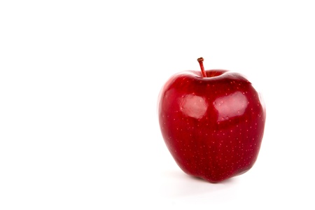 Red apple Isolated on  white backgroundの写真素材