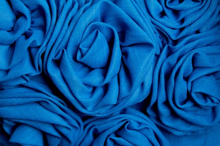 Blue rose fabric  backgroundの写真素材