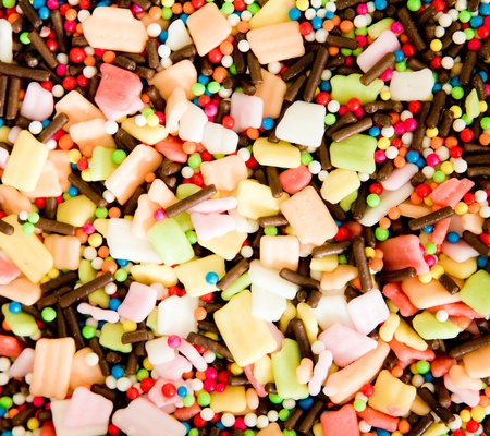 Colorful sprinkles for cake decoration or ice cream toppingの写真素材