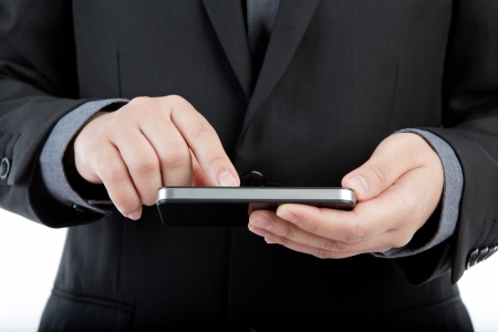 Business man with mobile phoneの写真素材