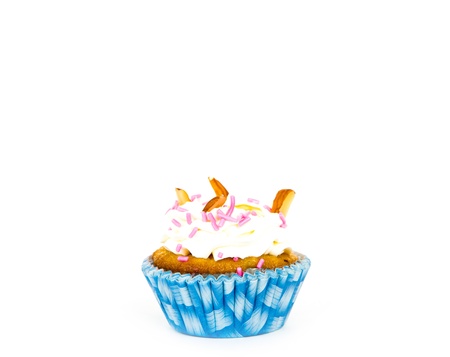Cupcake isolated on white backgroundの写真素材