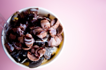 Chocolate ice cream dessertの写真素材