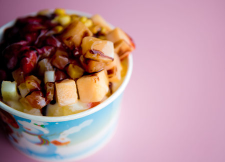 Fruit Salad with Ice Cream