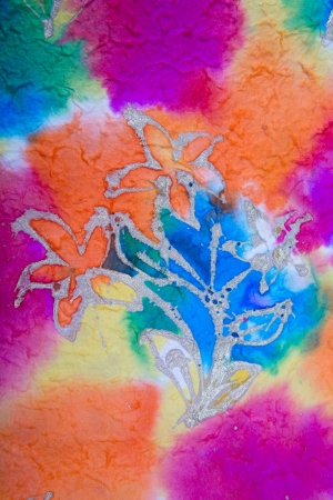 Color watercolors on paperの写真素材