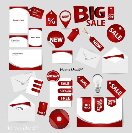 Business style templates for your project design and Price Tag Setのイラスト素材