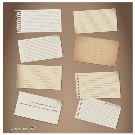 Set of Paper notes  Vector Illustration のイラスト素材