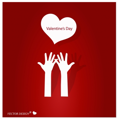 Hands and hearts design. のイラスト素材