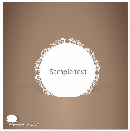 Retro greeting card template design-vintage card design.のイラスト素材