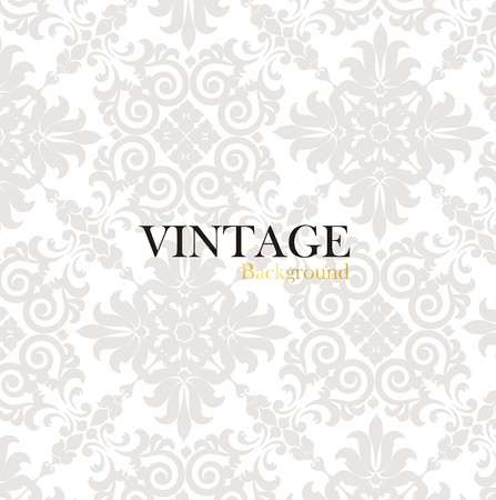 Seamless retro pattern background with vintage label.のイラスト素材