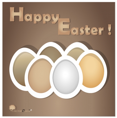 Easter eggs card. のイラスト素材