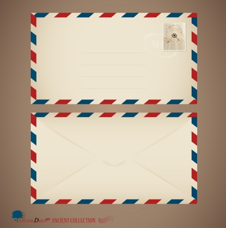 Envelope and stamp.のイラスト素材