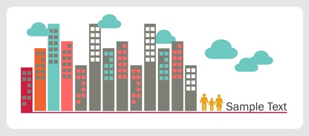 A set of elements design for advertising real estate services. のイラスト素材