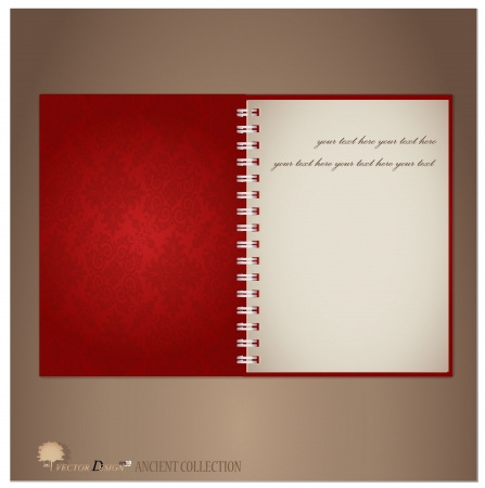 Vintage notebook designs. のイラスト素材