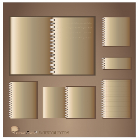Vintage notebook designs. のイラスト素材