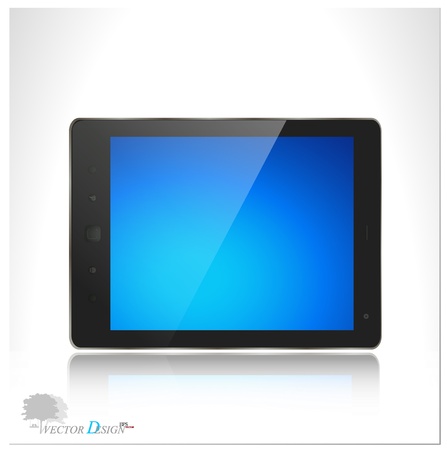 A modern tablet pc with blue screen. のイラスト素材