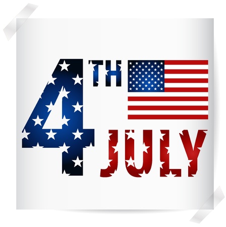 American Flag for Independence Day  Vector illustration のイラスト素材