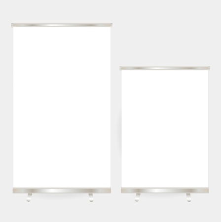 Blank roll up banner display  Illustration のイラスト素材