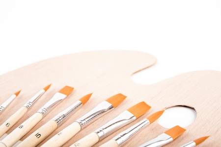 paint brush on white backgroundの写真素材